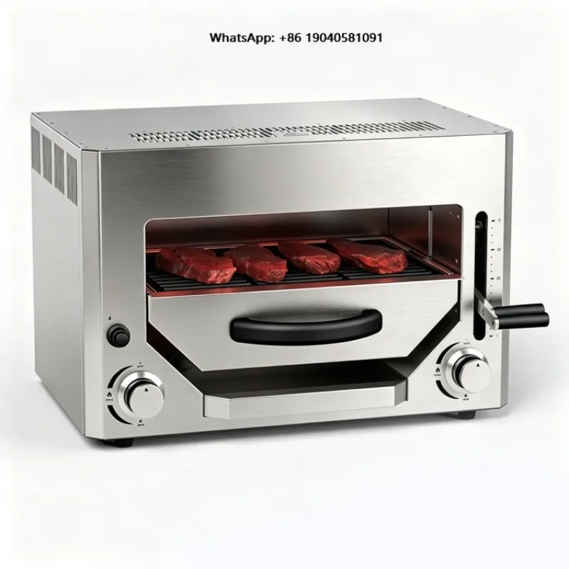 Multi-Functional Electric/Gas Steak Broiler BBQ Roasting Grill Automatic Temperature Adjustable Steak Broiler Meat Grill Oven