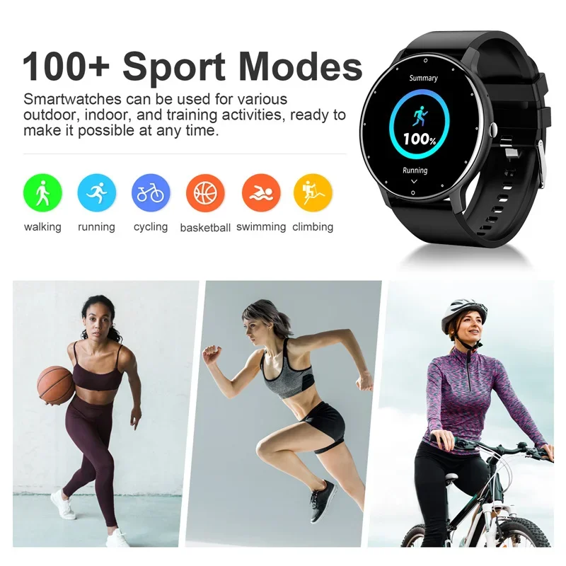 Inteligentny zegarek kobiety mężczyźni w pełni dotykowy ekran Bluetooth 5.2 połączenie zegarki wodoodporne sport tracker fitness fabryka IP67 ZL02 nowość