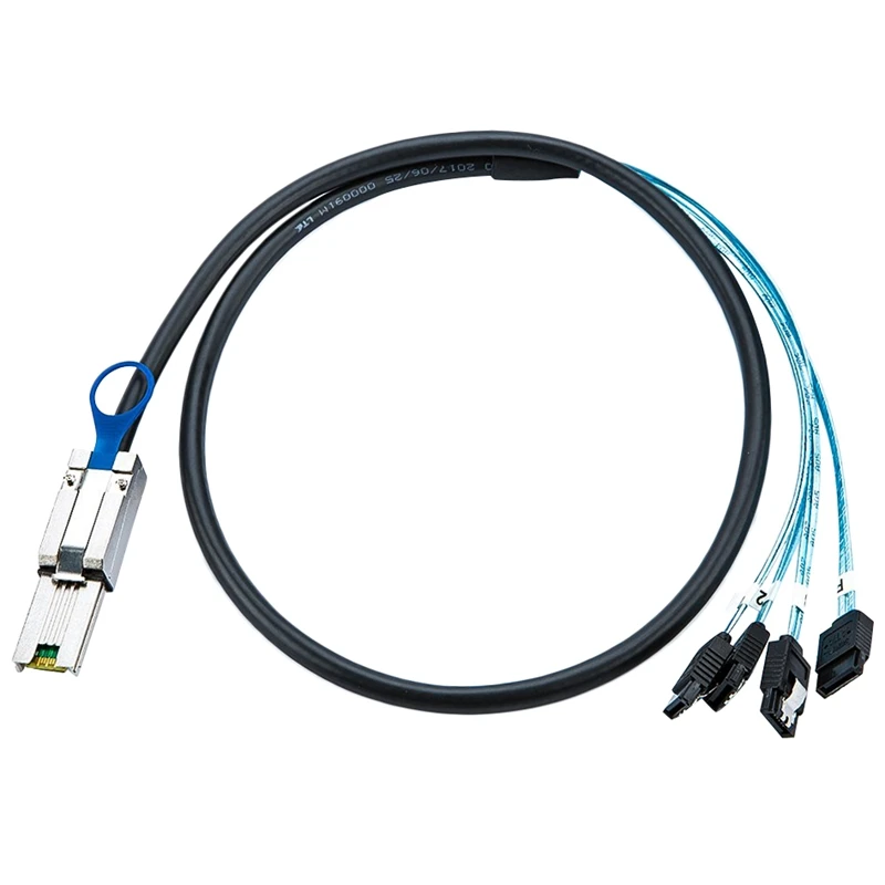 

Mini HD SAS to SATA Cable Sas 26Pin (Sff-8088) Male To 4 Sata 7Pin Female HostTo Target Hard Disk Data