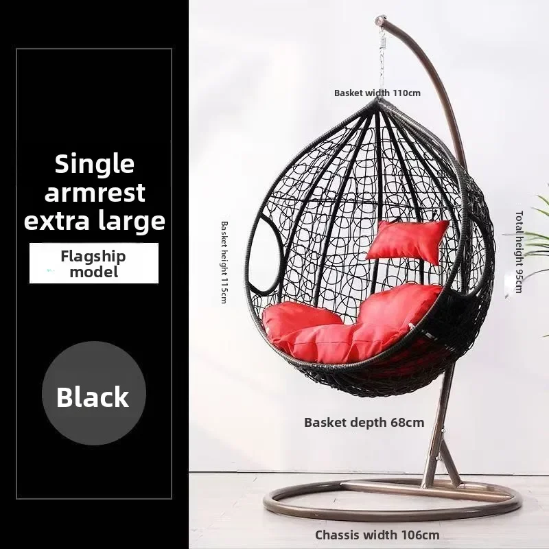 Hanging chair outdoor swing hanging basket rattan chair, indoor balcony bird's nest chair dual-purpose chair