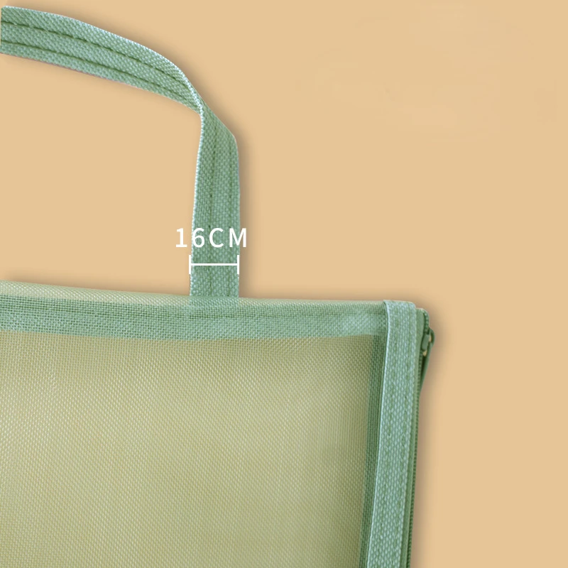 1Pc A4 Transparant Nylon Mesh Rits Document Tas Papier Bestand Map Boek Potlood Pen Tas Office Student Levering