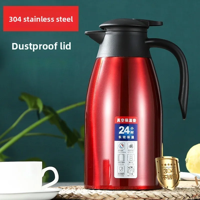 Reception Thermal Pot, 304 Stainless Steel Double Wall Kettle, Home Water & Coffee Flask