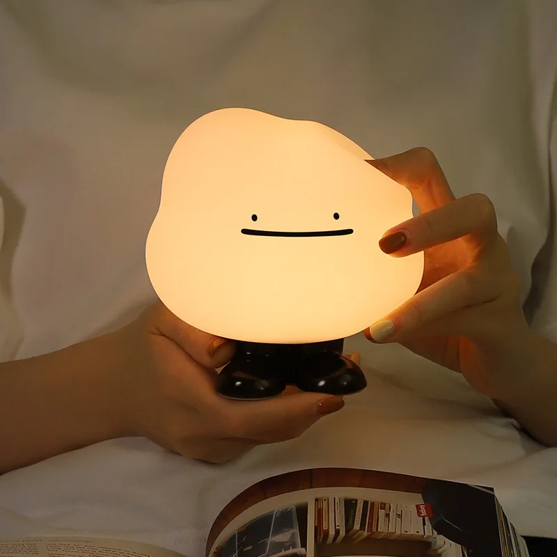 Pequeña lámpara de noche G creativa de silicona, lámpara de carga, dormitorio de dibujos animados para bebés, luz de ambiente romántica para niños,