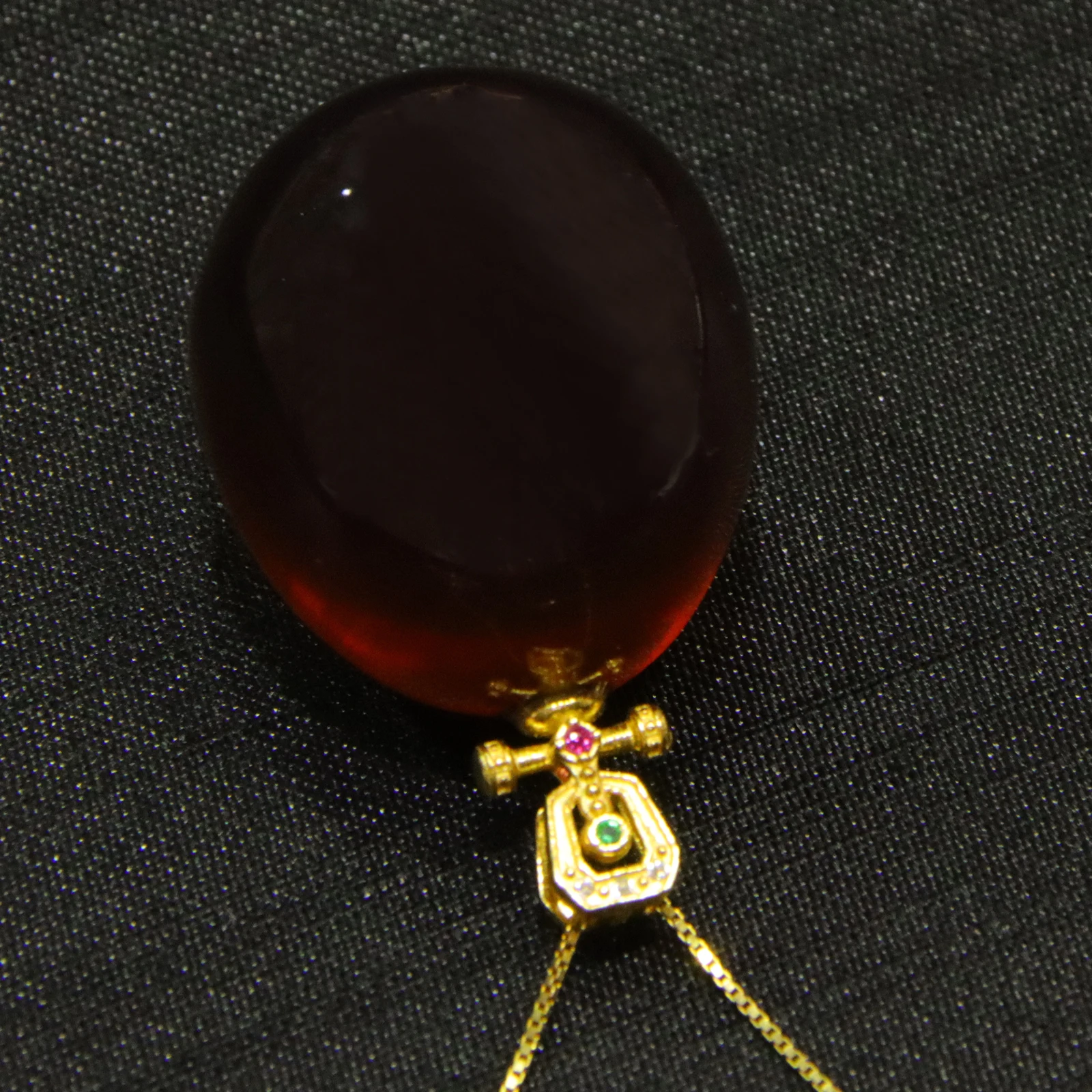 Natural Violet Amber Pendant with Solid Silver Setting 22.8mm Round Bead Purple Amber Necklace for Women Jewelry Gift