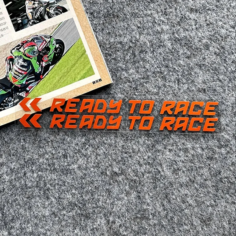 

Motorcycle Modification Body Reflective Stickers Side Box Decals READY TO RACE Body Stickers