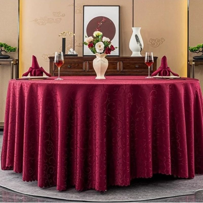 Mantel Redondo de Poliéster para Mesa de Boda, Color Sólido, Cubre Mesas para Banquetes, Hoteles, Eventos, Fiestas de Cumpleaños, Celebraciones, Comedor