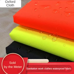 300D Super Waterproof Fabric By The Meter for Sewing Ski Suit Sanitation Work Clothes Coated Fluorescence Oxford Cloth Polyester