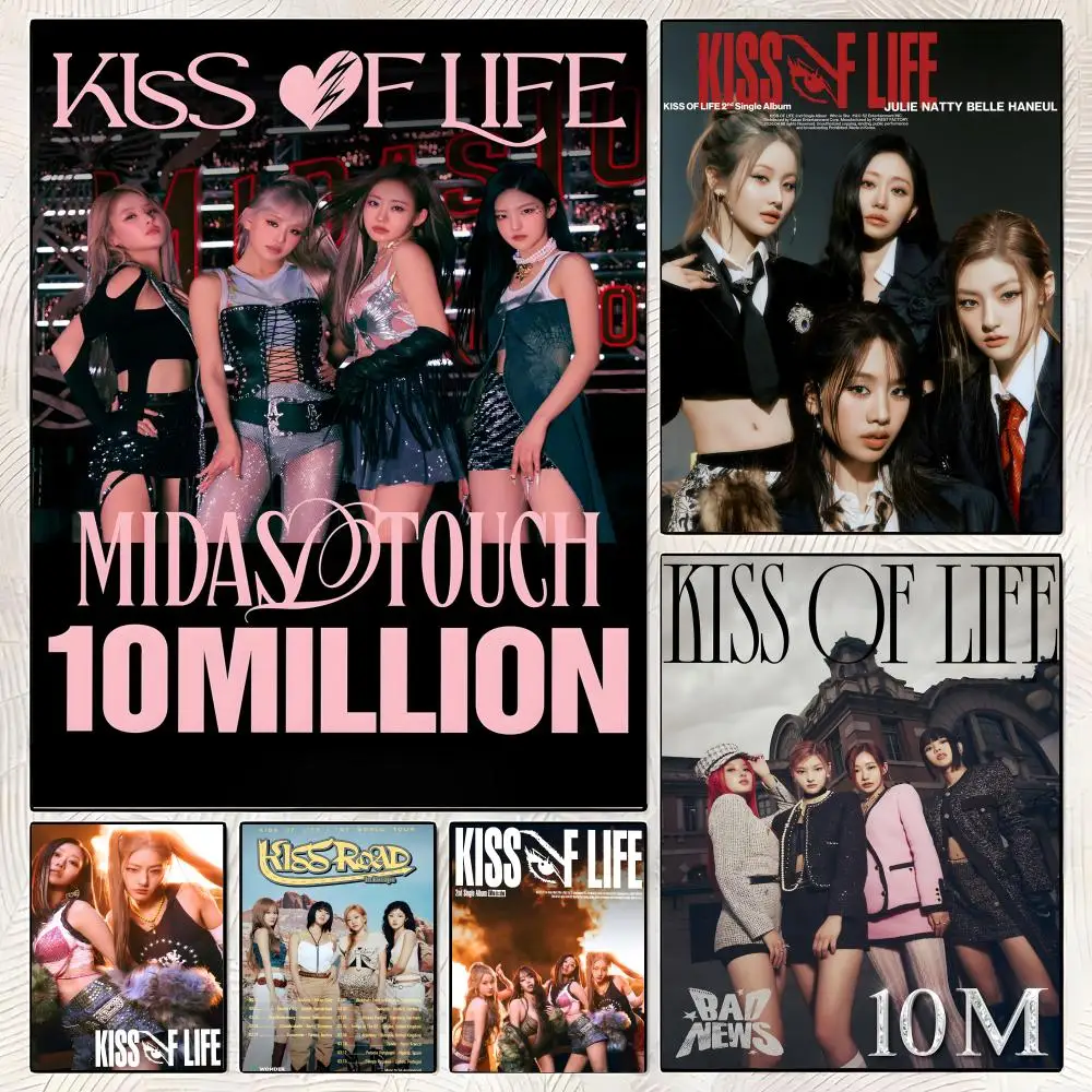 Kiss Of Life Kpop Girl Group Kiss Of Life Poster poster stickers, suitable for bedroom, living room, home decoration
