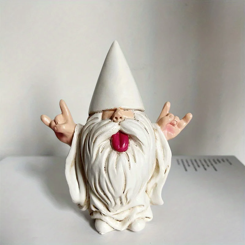 

Cloududa Christmas Rocker Gnome Garden Statues Will Rock Your Fairy Garden And Garden Gnomes Outdoor Statues,