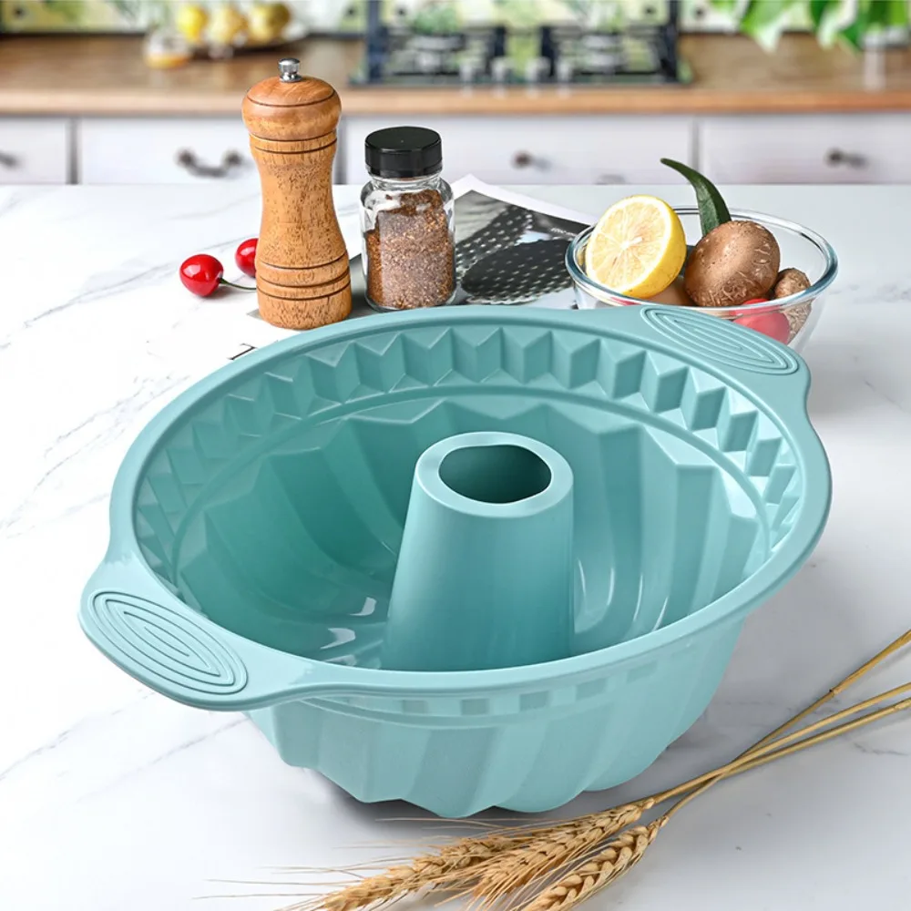 

DIY Silicone Charlotte Cake Pan Round Easy To Demould Cake Mold Heat Resistant with Handle Bread Mold Mousse