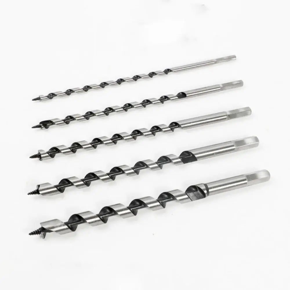 Broca de rolo para carpintaria, 5 peças 230mm alta dureza alça hexagonal centro broca resistente ao desgaste ferramenta de alargamento de aço carbono
