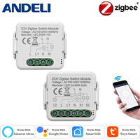 ANDELI Smart Light Switch Module 1/2/3/4Gang  Supports Zigbee 3.0 and 2 Way Control, App Remote Control DIY Breaker 100-240V