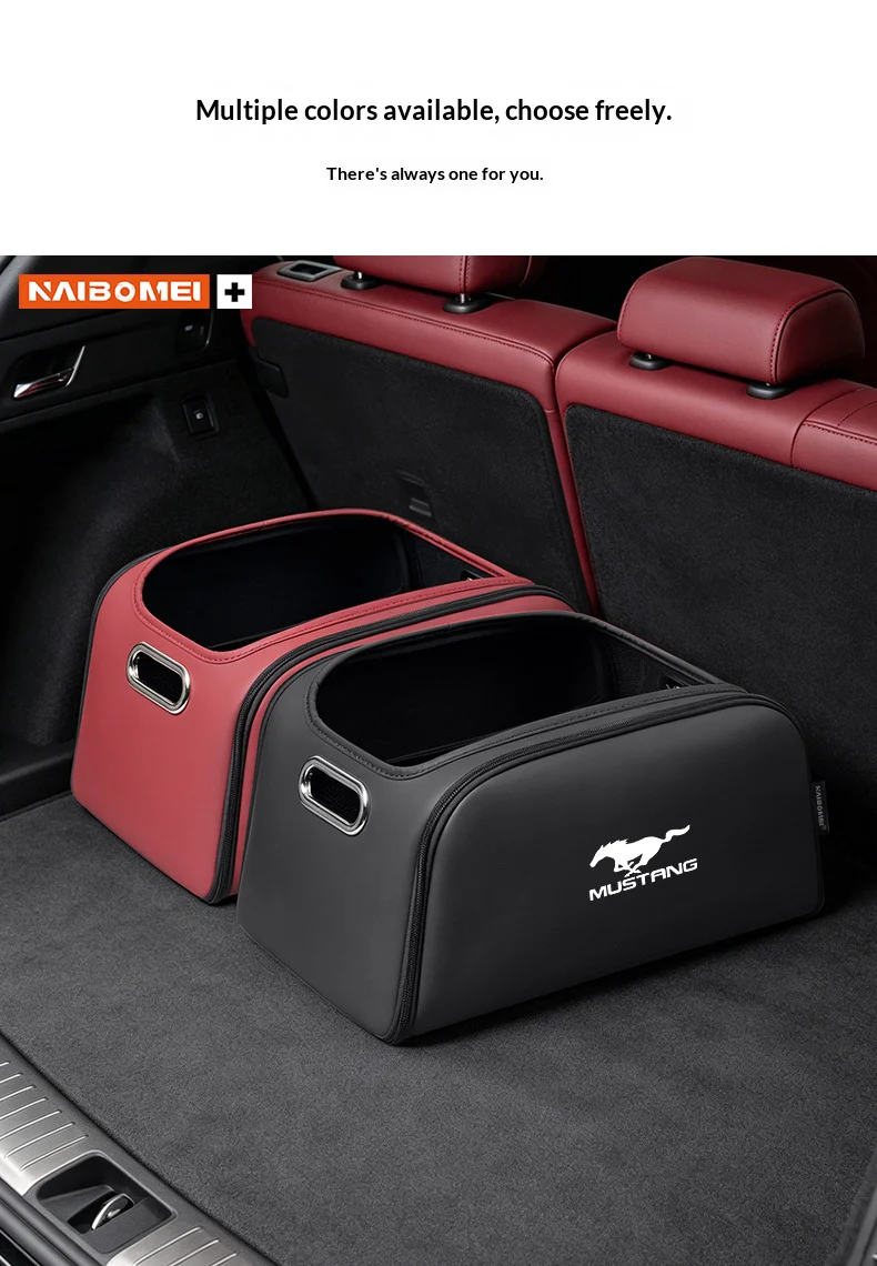 Kofferraum-Organizer-Box, Aufbewahrungstasche mit integrierter Tasche für Ford Mustang Shelby GT 350 500, Auto-Innenzubehör – Detail 4