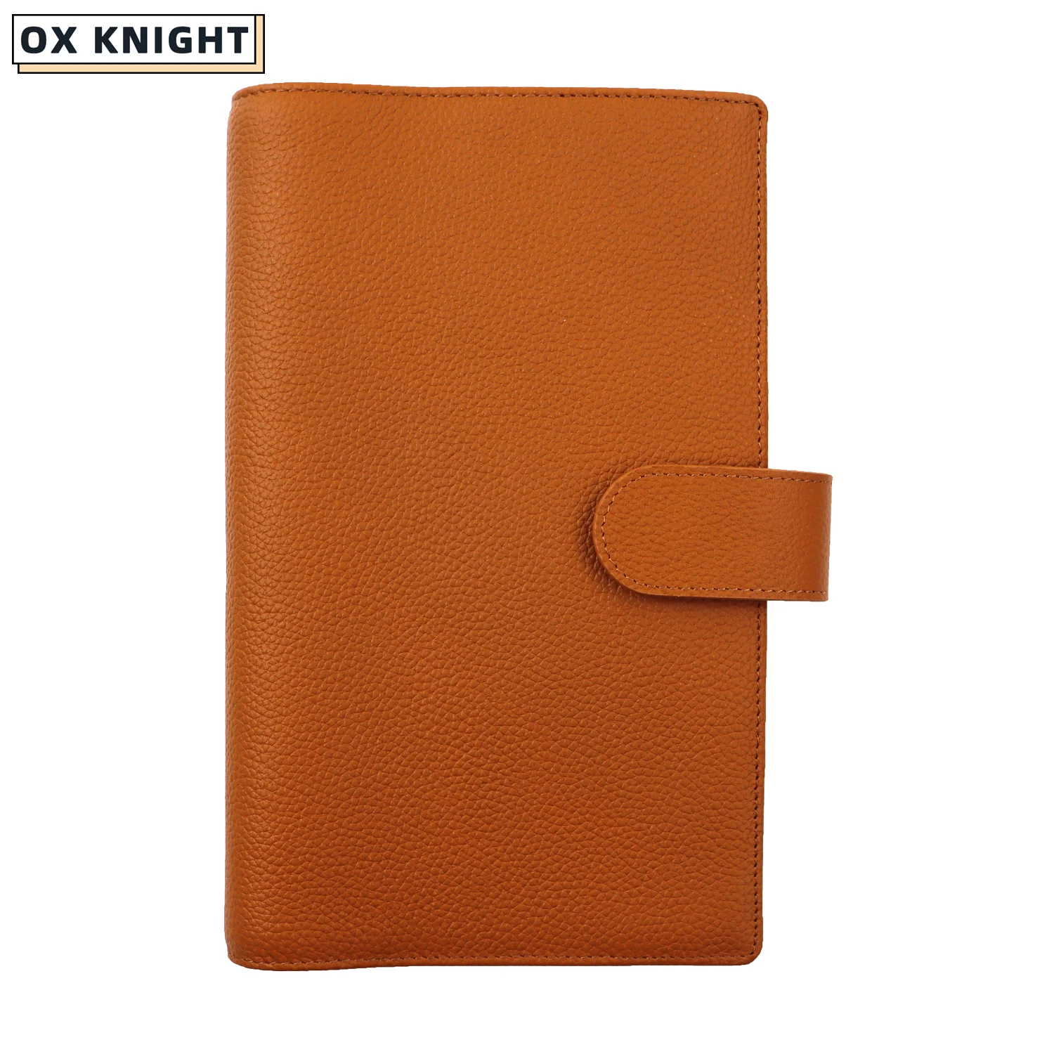 OX KNIGHT Original A5 Notebook Planner Cover Pebbled Grain Leather Notebook A5 Binder Companion Travel Journal Monthly Organizer