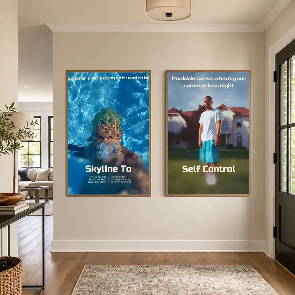 Music F-Frank Ocean Poster Graphic Wall Art Poster HD Waterproof PP Paper Print for Bedroom Living Room Office Decor Gift
