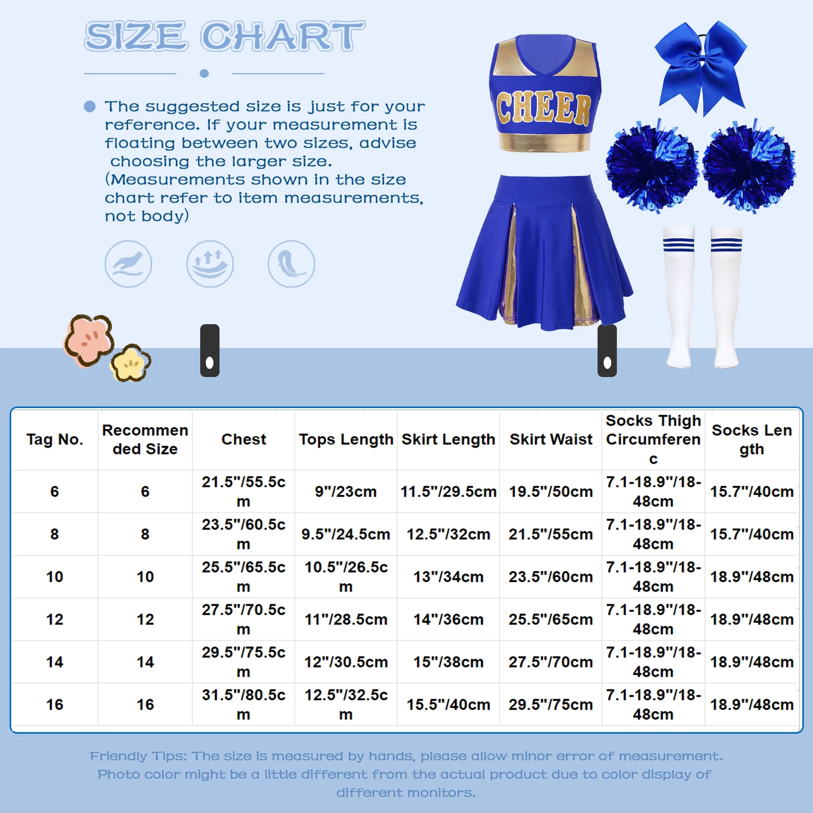 Kids Girls Cheerleading Dance Outfits Sleeveless V Neck Crop Top with Pleated Skirt Halloween Cheer Leaders Performance Costumes