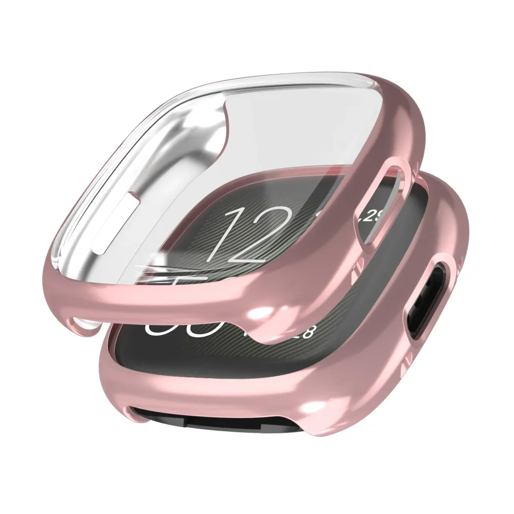 スクリーンプロテクター付きTpuウォッチカバー、ソフトで柔軟なwtachシェルアクセサリー、fitbit Bcc4に適合