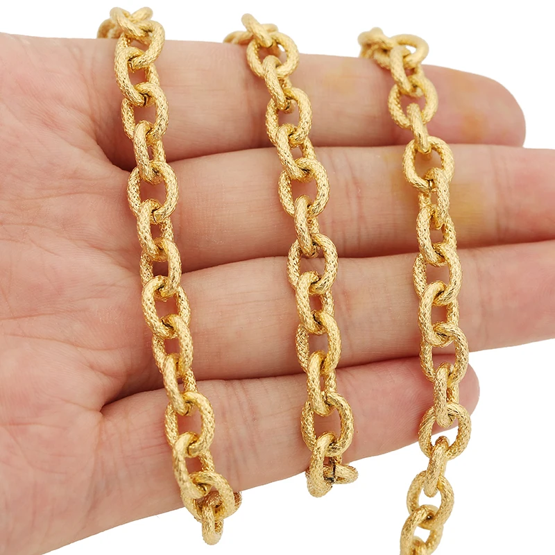 

1meter PVD Gold Plated Stainless Steel Thick Large Heavy Chains for Jewelry Making Necklace Bracelet DIY Jewelry Chain Finding
