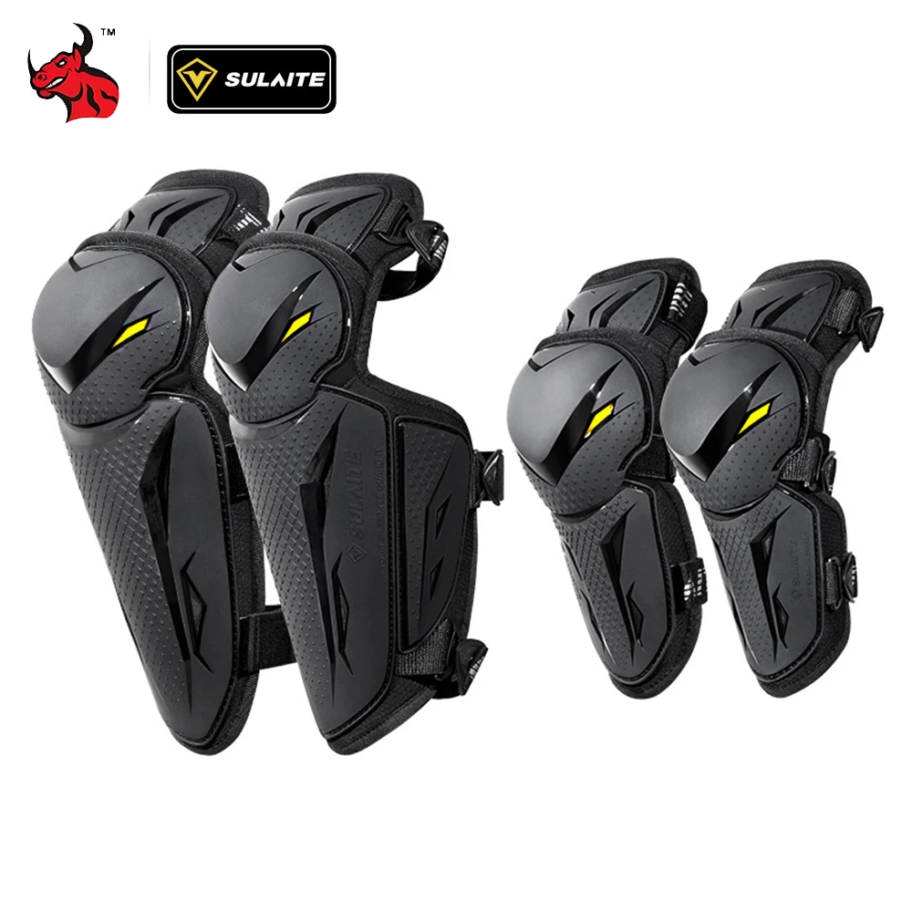 

Motocross Kneepad Elbow Pads 4-piece Protective Gear TPU Drop-resistant Shell Safety Defense Increased Area Protect Body Parts