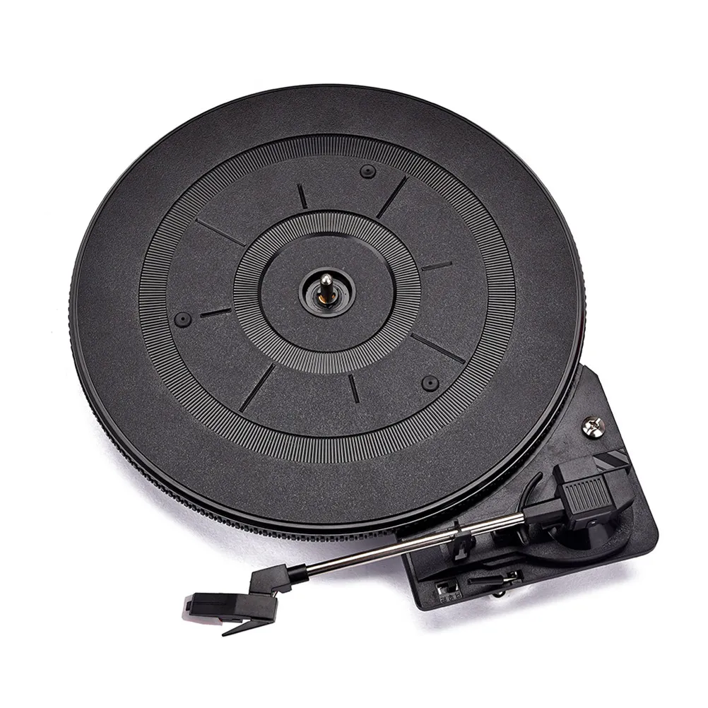 Vintage Vinyl Record Player Turntable Portable Replacement Stylus Built-in Preamp Adjustable Counterweight Audio Video view 2
