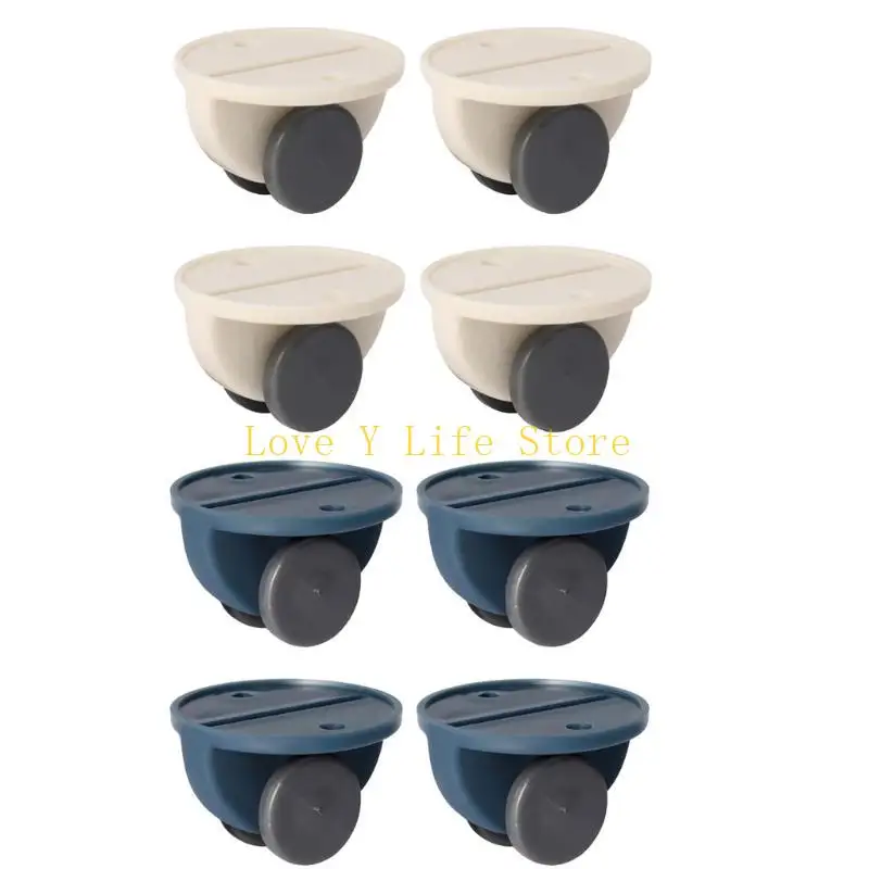L74C 4pcs Adhesive Casters Universal Furniture Wheel Castor Roller for Storage