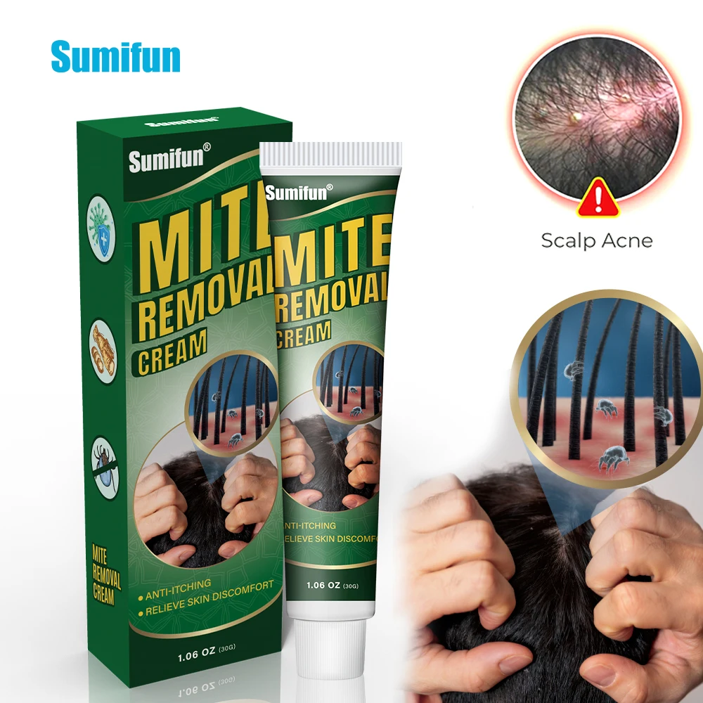 

30G Sumifun Mite Removal Ointment Treatment Thigh Skin Rash Itching Kill Lice Cream Scabies People Pets Body Medical Health Care