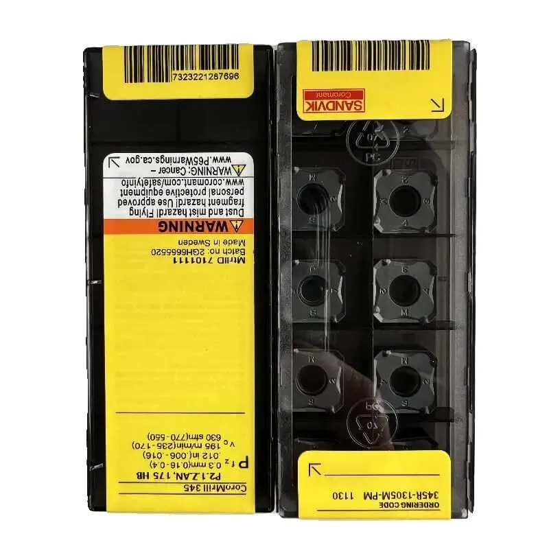 

Original SANDVIK / 345R-1305M-PM 1130 / Hard alloy CNC Blade 10 Pcs