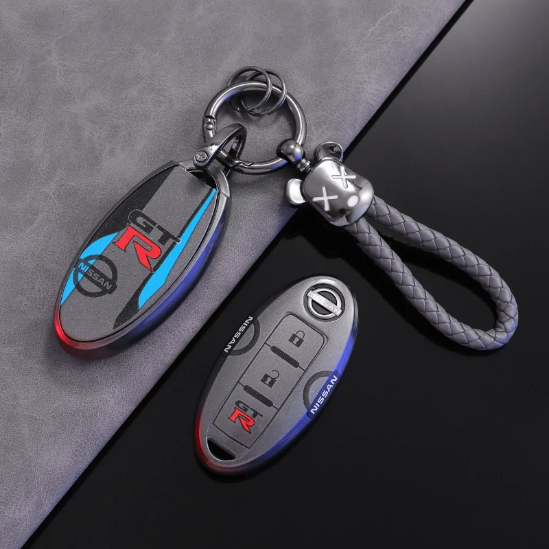 Car Key Case Cover Shell for Nissan Qashqai J10 J11 March Tiida NV200 Leaf Kicks Cube X-Trail T32 T31 Navara Terra view 2