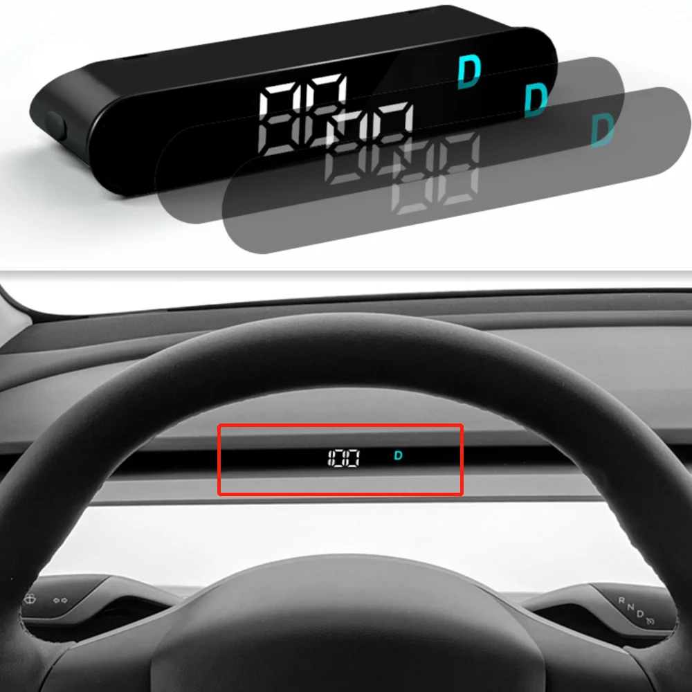 HUD Head-up Display For Tesla Model 3 Mode Y Electronic Speedometer Signal Gear