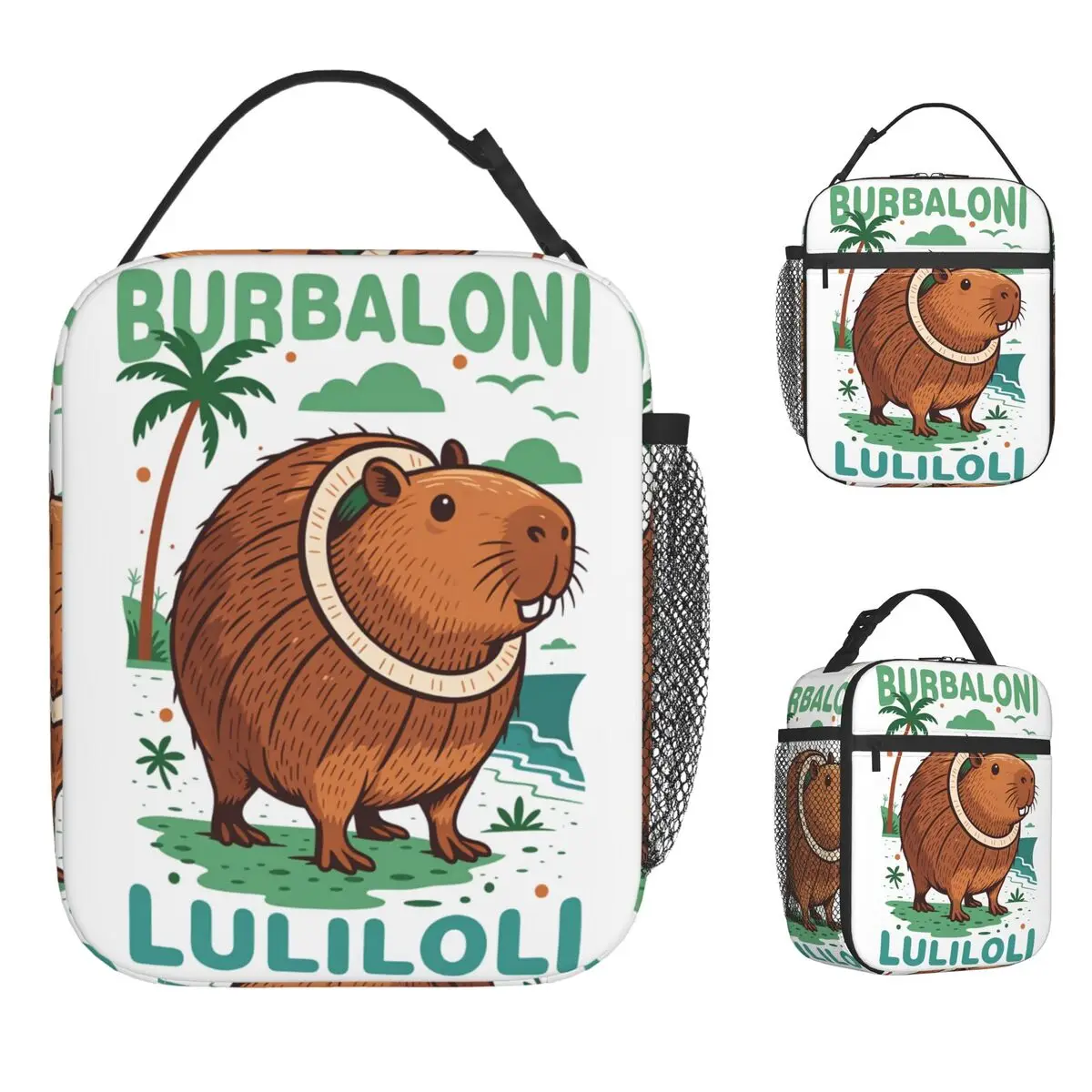 Italian Brainrot Meme Lunch Bag Funny Lunch Box School Portable Insulated Thermal Tote Handbags For Men Waterproof  Cooler Bag