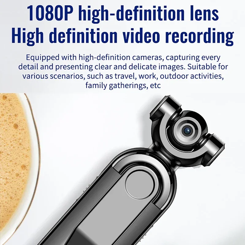 4-256GB Voice and Video Recorder Mini One-button Recorder Video Recorder with Back Clip High Definition Noise ReductionRecorder