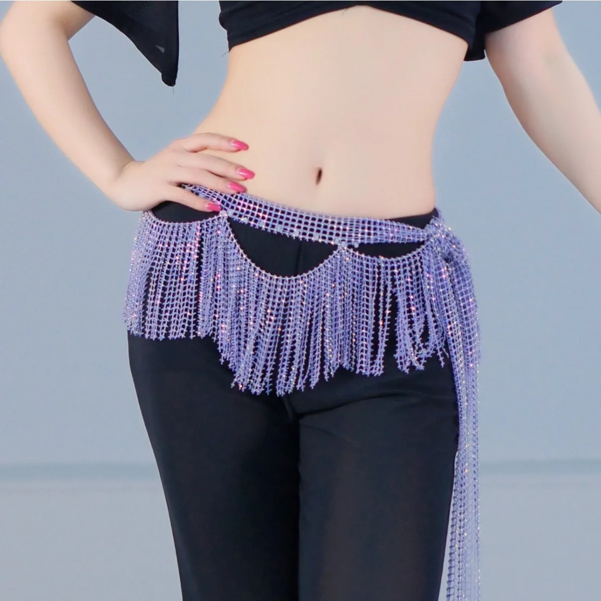 Lady's Waist chain、Belly Dance Hip Scarf、body chain、Belts' chains、Decorative belt、Dance belt、Fringe Waist Chain view 2