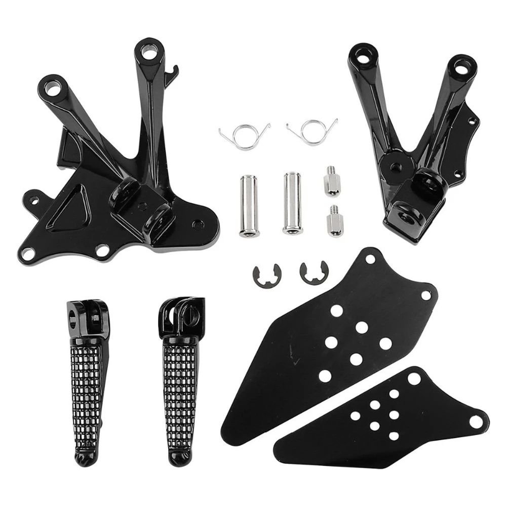 Motorcycle Foot Support Set Front Footrest Foot Pegs for KAWASAKI ZX6R 2005-2008 ZX636 2005-2006