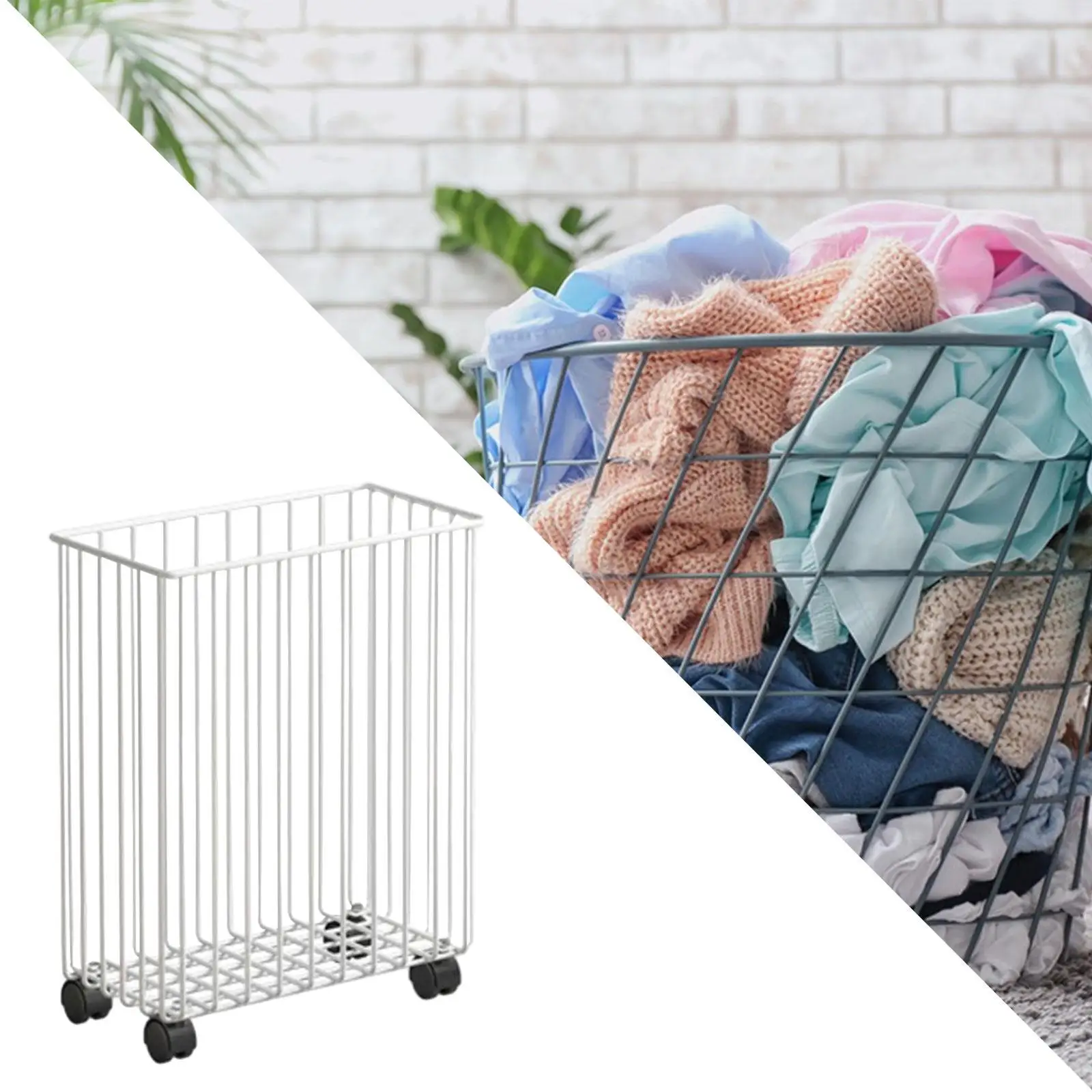 Dirty Laundry Hamper Space Saving Home Gym Storage Rack for Yoga Strap
