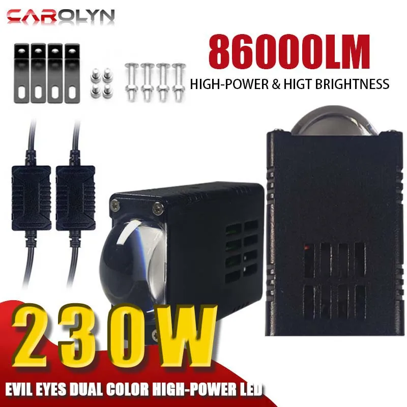 Carolyn 2pcs LED Mini Driving Light Color Change Devil Eye Light Waterproof Sports Light Car Modification Waterproof