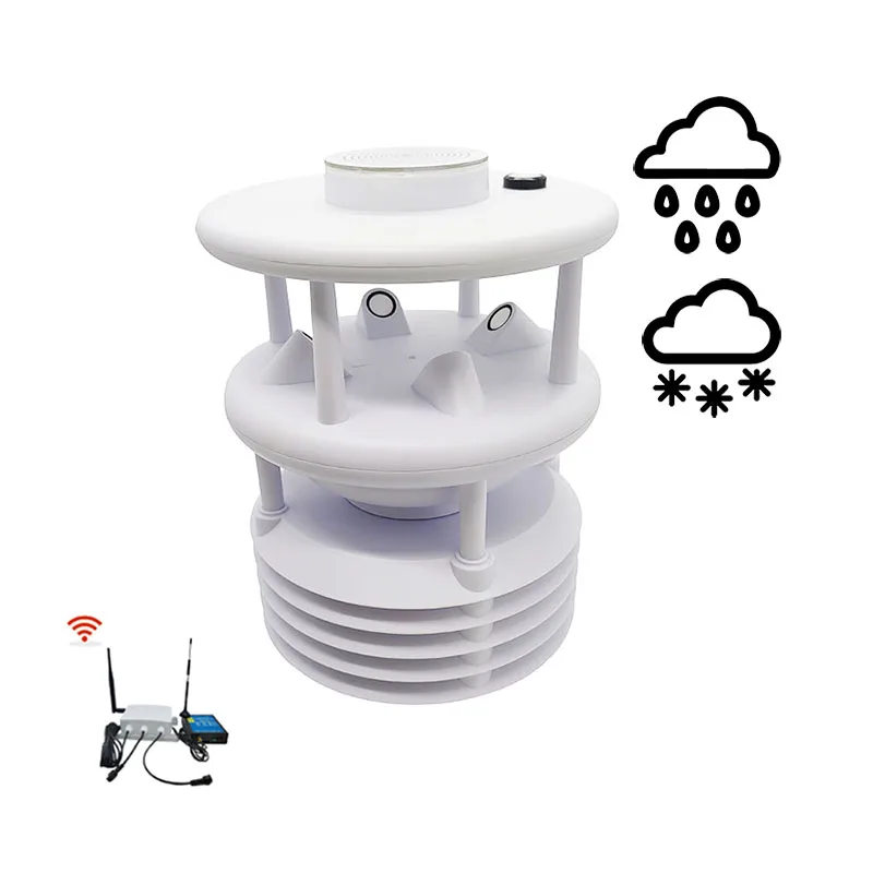 

8-in-1 Compact Weather Station for Power Towers CE Certified SDI-12 LoRaWAN Outdoor Micro Meteorology Monitoring System