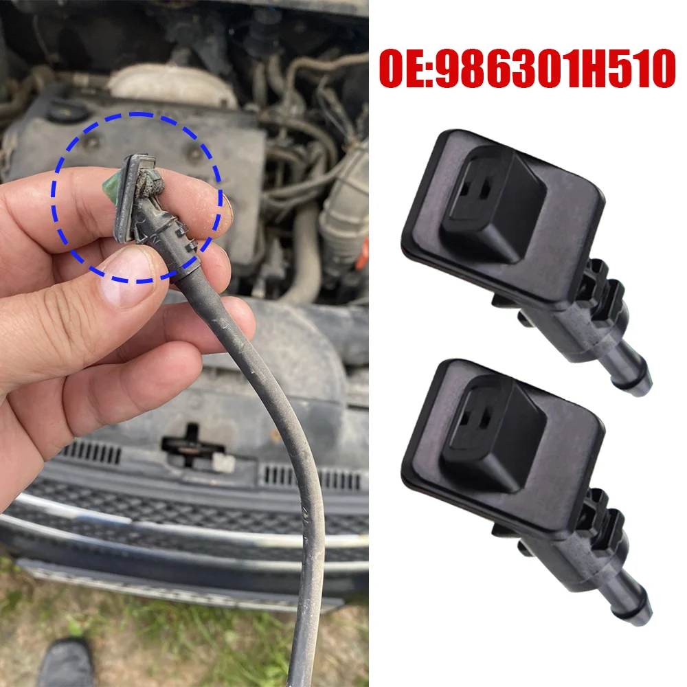 2Pcs For Kia Ceed SW ED 2006 2007 2008 2009 2010 2011 2012 98630-1H510 Auto Windscreen Washer Jet Nozzle Black New