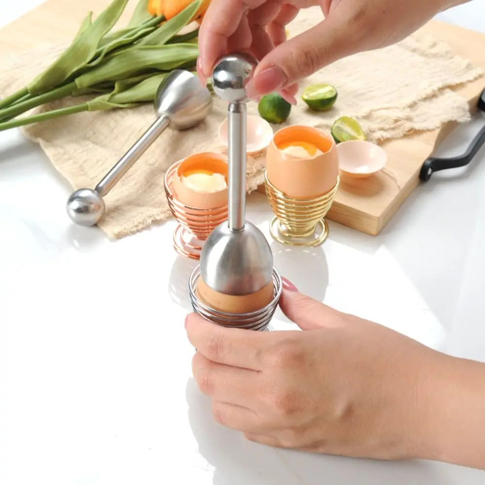 Stainless Steel Egg Shell Opener Multifunction Practical Egg Topper Cutter Creative Egg Cracker Separator Boiled Eggs