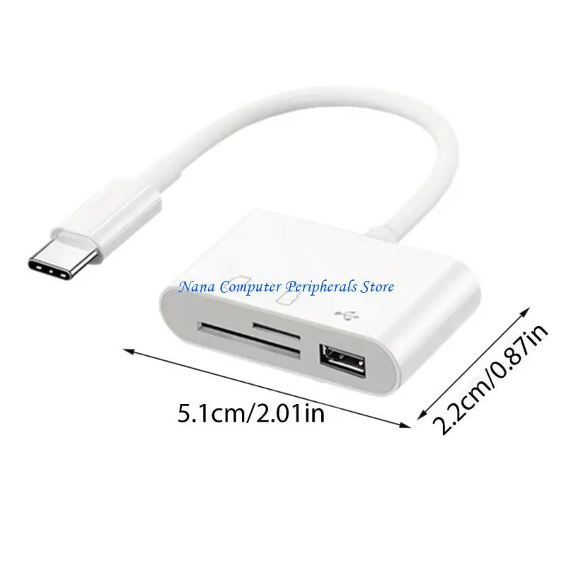 F68C USB C에서 메모리 카드 리더 어댑터 빠른 파일 전송 쉬운 파일 액세스 USB 주변 장치 키보드 연결