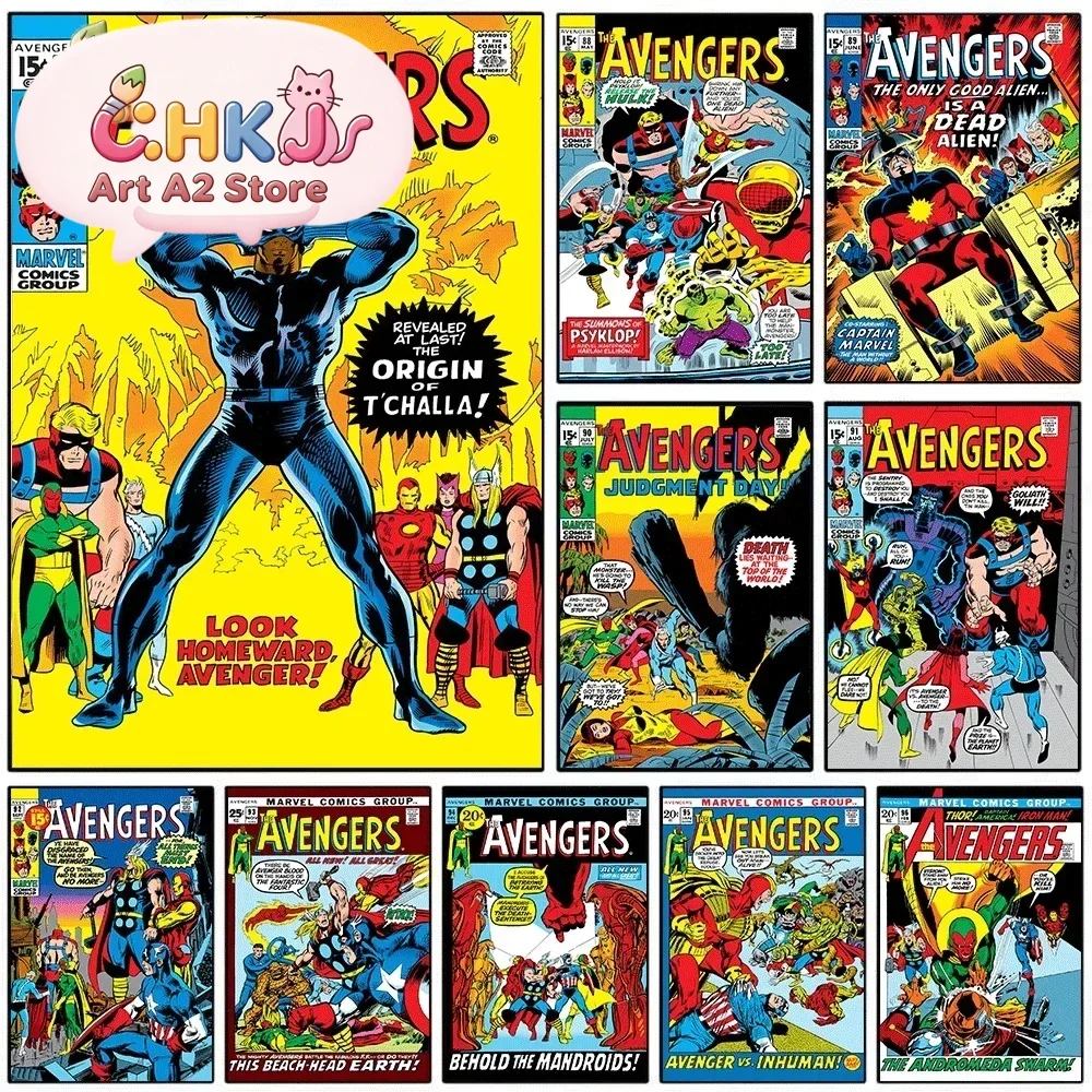 The Avengers #87 Look Homeward Avenger Comic Canvas Wall Art No Frame Vintage Superhero Print Poster Home Wall Decor