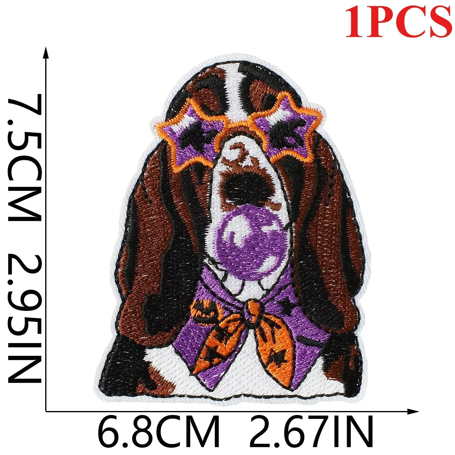 1Pcs Spooky Cute Halloween Embroidered Patches, Iron on Ghost Bow Boo Skull Appliques for DIY Clothes & Bags