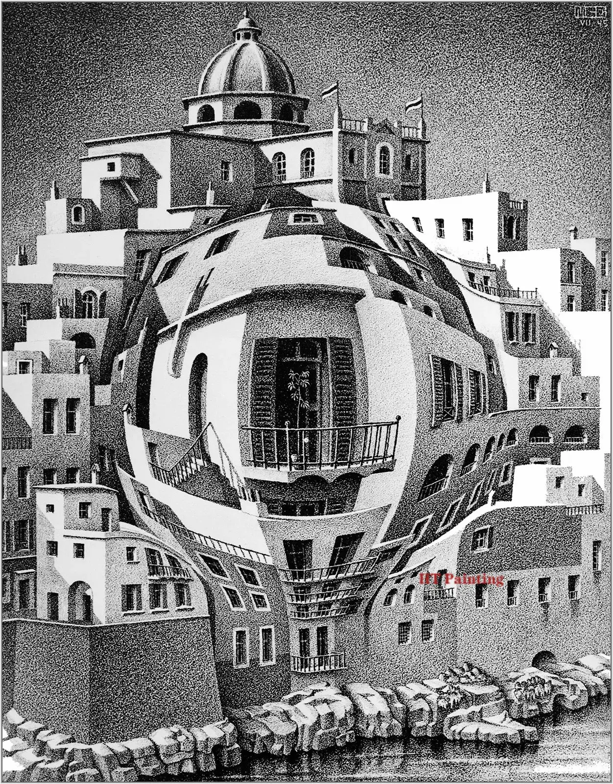 M.C. Escher Surrealism Geometric Abstract Artwork Canvas Oil Painting Poster Wall Art Pictures Modern Home Interior Decor