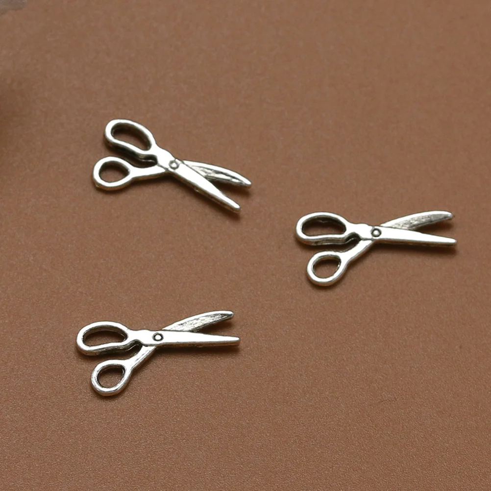 

20 шт., подвески для парикмахерских ножниц из сплава, серебро, ожерелье «сделай сам», браслет, аксессуары для изготовления ювелирных изделий, подвеска из сплава, подвеска