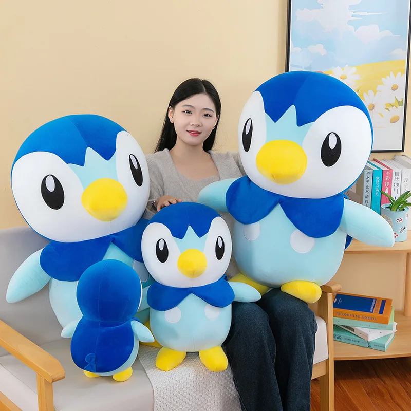 35-60cm Pokemon Piplup Plush Toys Cute Cartoon Stuffed Soft Toys Anime Penguin Plushie Doll Throw Pillow Kids Birthday Gift