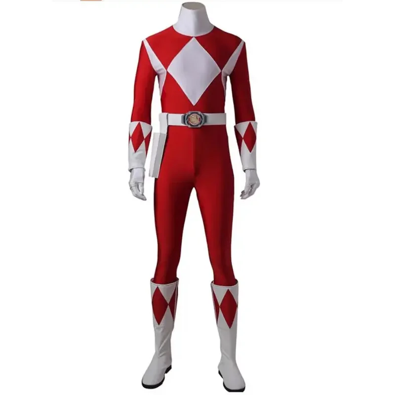 زي الهالوين 2025 Kyoryu Sentai Zyuranger Geki Red Ranger أزياء تنكرية مخصصة بأي حجم