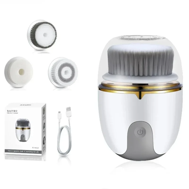 3 في 1 بالموجات فوق الصوتية منظف للوجه المسام الوجه الكهربائية فرشاة تنظيف الوجه العناية بالبشرة مدلك مزيل الرؤوس السوداء فرشاة تنظيف الوجه #1