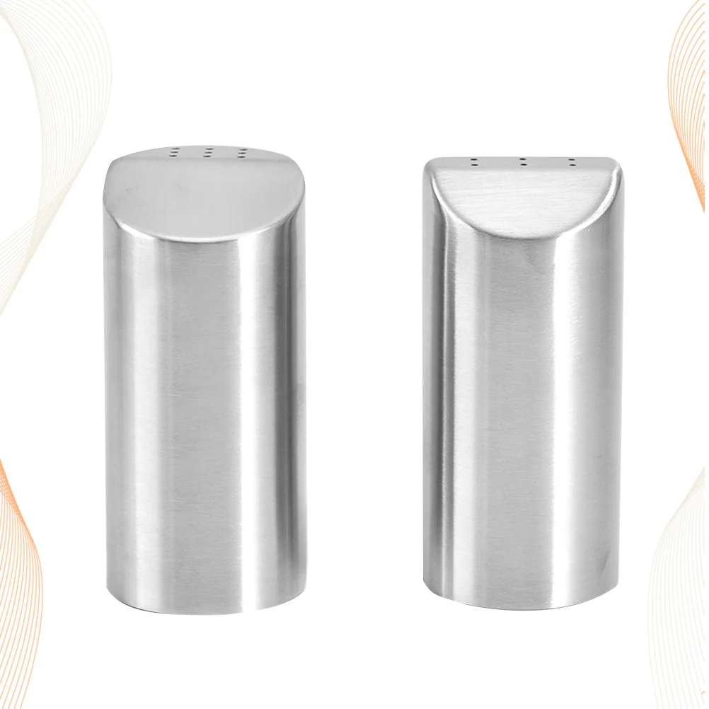 

2pcs Stainless Steel Pepper Shaker Salt Spice Storage Container 9 Hole Bottle A 6 Hole Bottle B Seasoning Tin Kitchen Organizer