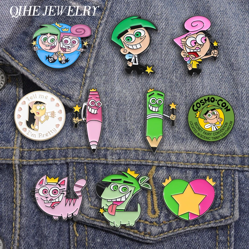 Cartoon Animation Movie Brooch Enamel Pins Custom Funny Anime Brooch Backpack Clothes Lapel Badge Jewelry Gift  for Kids Friends