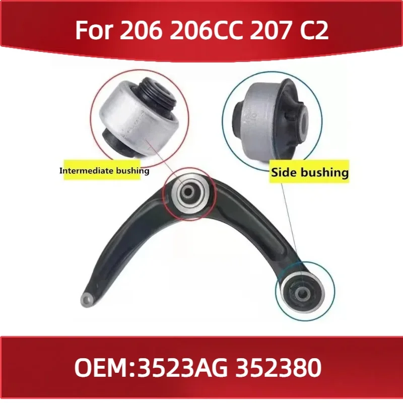 

3523AG 352380 For Peugeot 206 206CC 207 Citroen C2 Triangular arm bushing front triangular arm bushing hinge