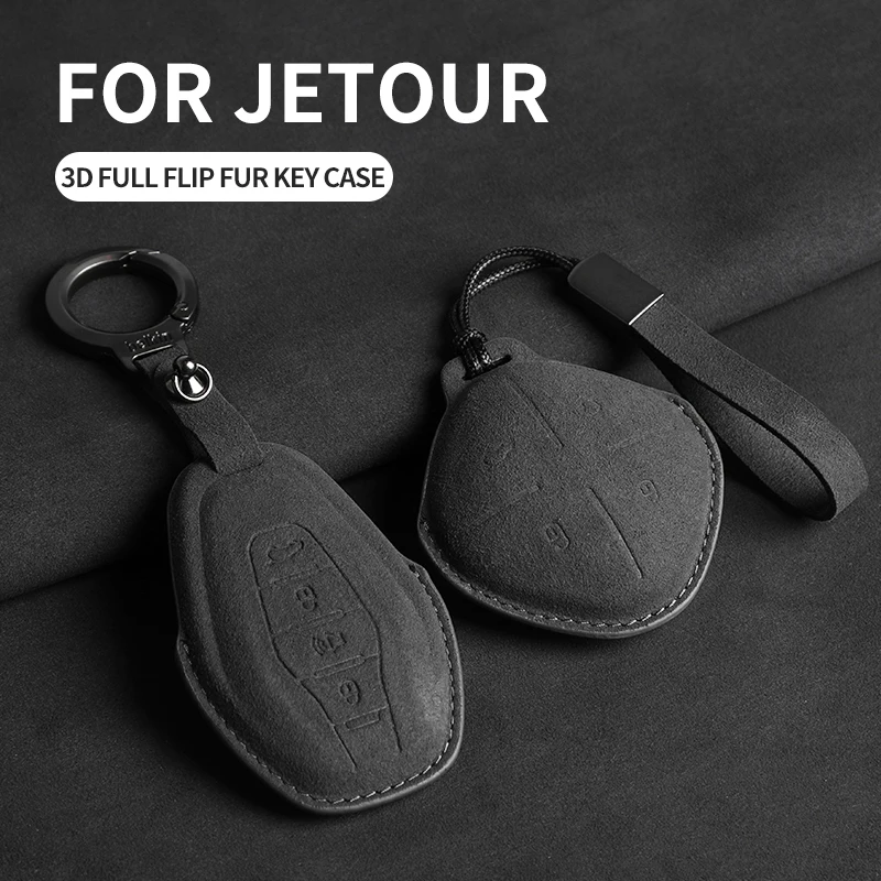 

Leather Car Key Case Cover Protector Shell Fob Accessories for Chery Jetour Dashing X-1 Plus DTC IDM 2022 2023 for Chery